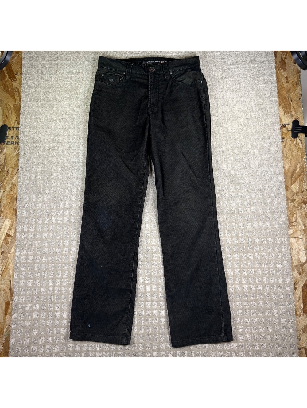 Y2K Point Zero Corduroy black pants 31